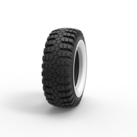 Military Ural Whitewall tire O-47A Scale 1:25 - Thumbnail 3