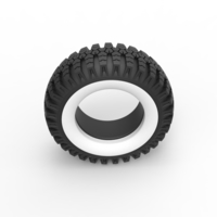 Military Ural Whitewall tire O-47A Scale 1:25 - Thumbnail 6