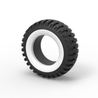 Military Ural Whitewall tire O-47A Scale 1:25 - Thumbnail 7