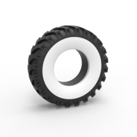 Small Military Ural Whitewall tire OI-25 Scale 1:25 3D Printing 527934