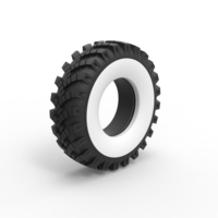 Military Ural Whitewall tire OI-25 Scale 1:25 - Thumbnail 2