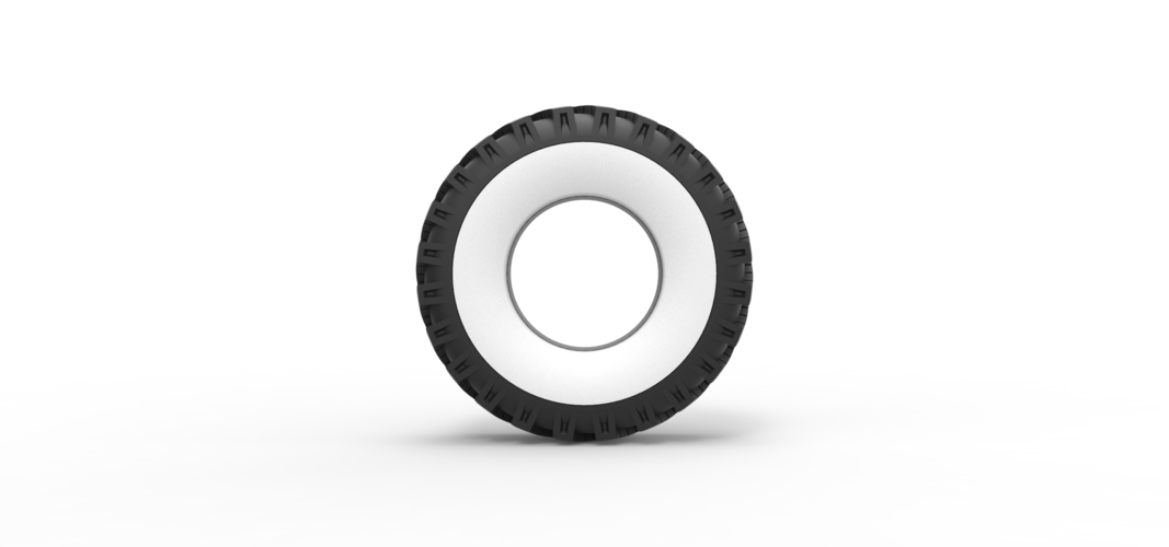 Military Ural Whitewall tire OI-25 Scale 1:25 3D Print 527938