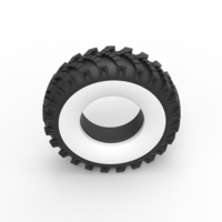 Military Ural Whitewall tire OI-25 Scale 1:25 - Thumbnail 6