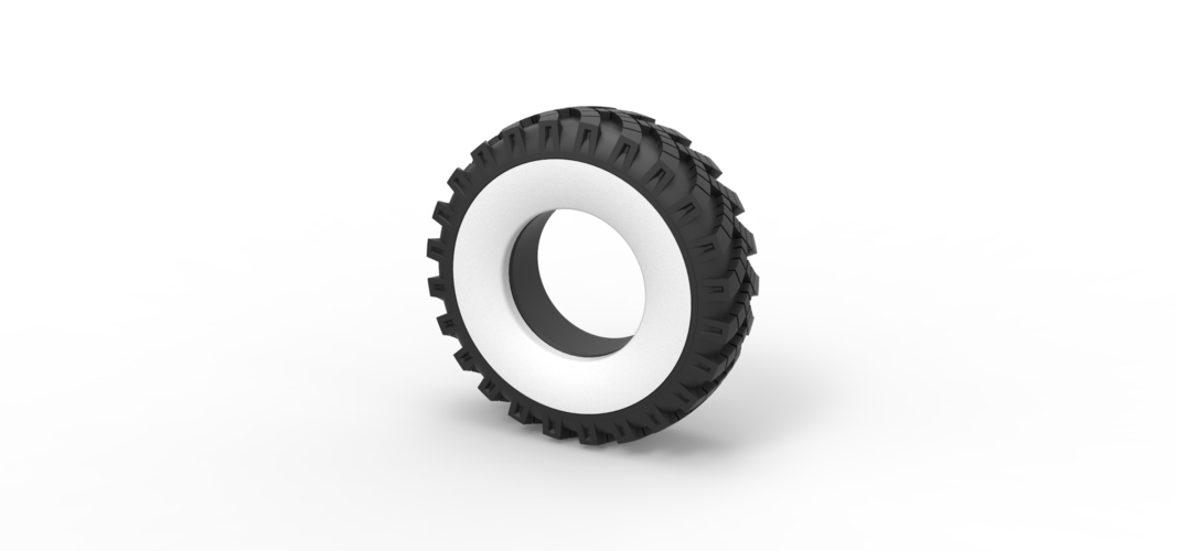 Military Ural Whitewall tire OI-25 Scale 1:25 3D Print 527940