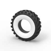 Military Ural Whitewall tire OI-25 Scale 1:25 - Thumbnail 7