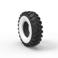Military Ural Whitewall tire OI-25 Scale 1:25 - Thumbnail 8