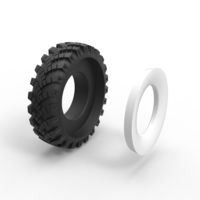 Military Ural Whitewall tire OI-25 Scale 1:25 - Thumbnail 9