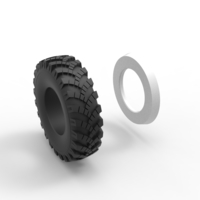 Military Ural Whitewall tire OI-25 Scale 1:25 - Thumbnail 10