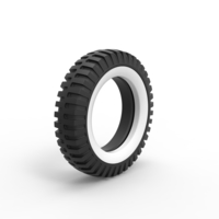 Military Whitewall tire Scale 1:25 - Thumbnail 2