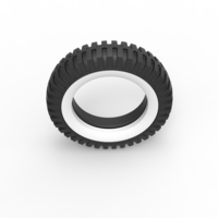 Military Whitewall tire Scale 1:25 - Thumbnail 6