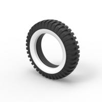 Military Whitewall tire Scale 1:25 - Thumbnail 7