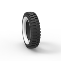 Military Whitewall tire Scale 1:25 - Thumbnail 8