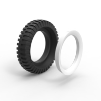Military Whitewall tire Scale 1:25 - Thumbnail 9