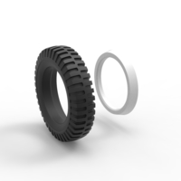 Military Whitewall tire Scale 1:25 - Thumbnail 10
