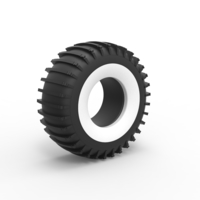 Whitewall Trom tire Scale 1:25 - Thumbnail 2