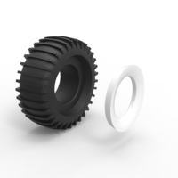 Whitewall Trom tire Scale 1:25 - Thumbnail 9