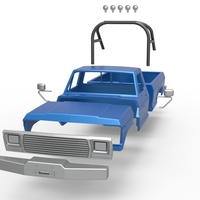 Shell of vintage Monster Truck Version 2 Scale 1:25 - Thumbnail 17