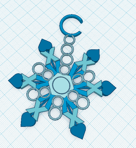 Snowflake Ornament  3D Print 52811