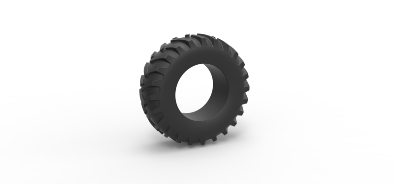 Tractor tire 17 Scale 1:25