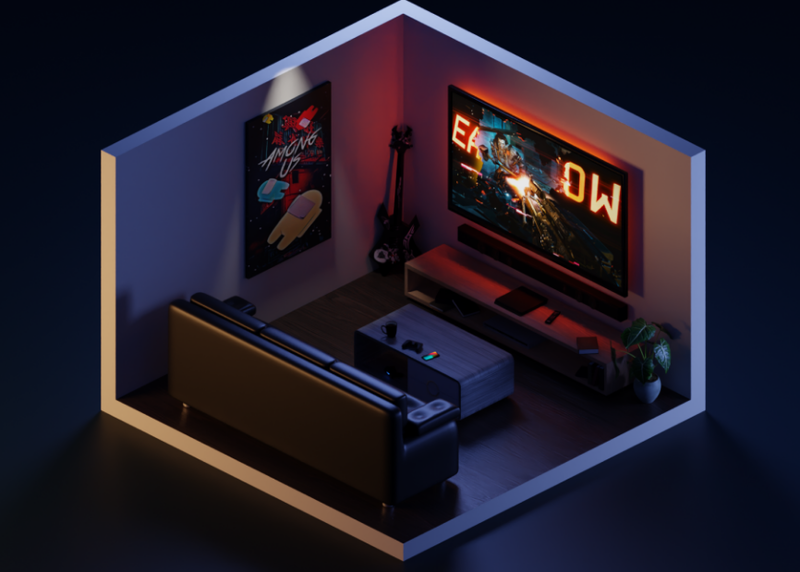 Emmanuel Katto Uganda | Low Poly Isometric Room - 3D Model