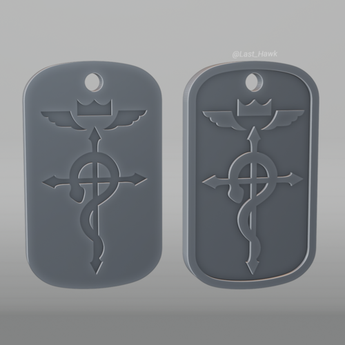 Flamel Dogtag Fullmetal Alchemist 3D Print 528233