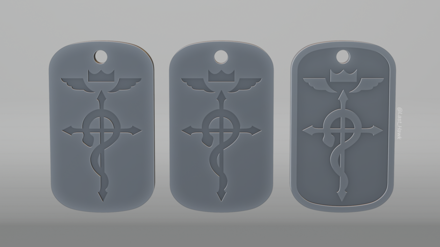 Flamel Dogtag Fullmetal Alchemist 3D Print 528234