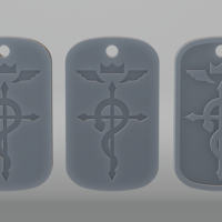 Flamel Dogtag Fullmetal Alchemist - Thumbnail 2