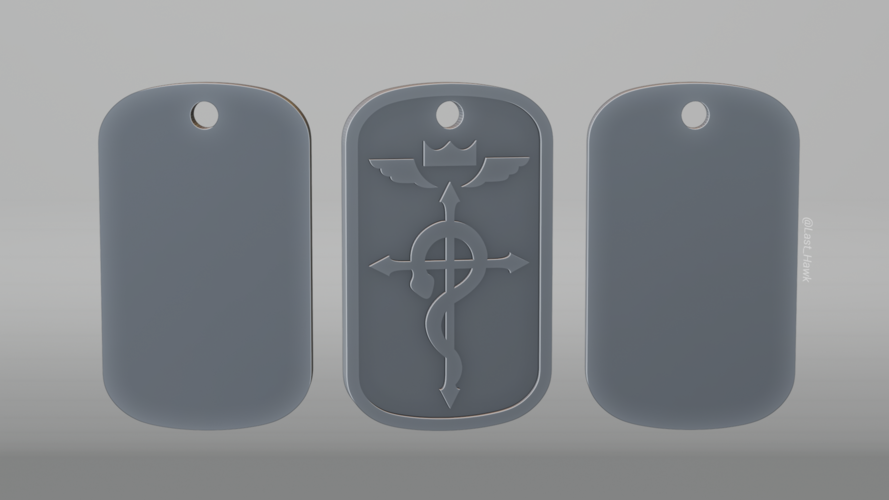 Flamel Dogtag Fullmetal Alchemist 3D Print 528238