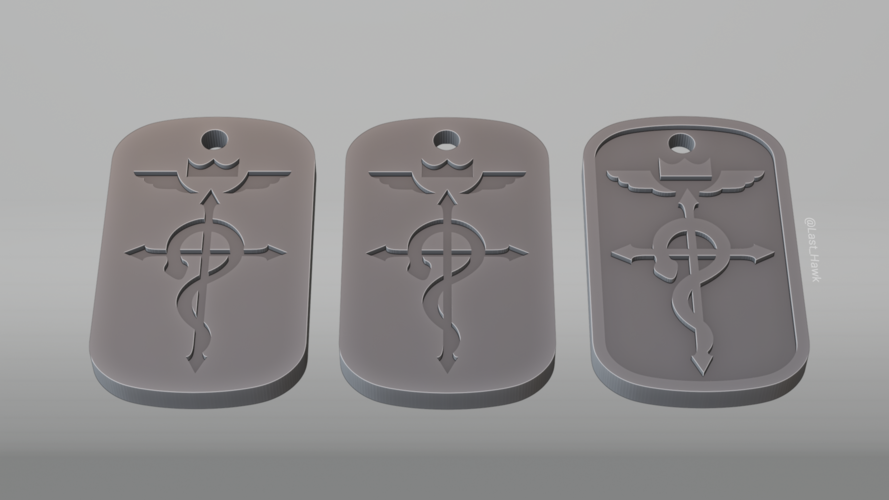 Flamel Dogtag Fullmetal Alchemist 3D Print 528239