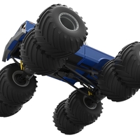 Vintage Monster Truck with double wheels 1:25 - Thumbnail 3