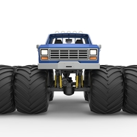 Vintage Monster Truck with double wheels 1:25 - Thumbnail 7