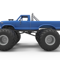 Vintage Monster Truck with double wheels 1:25 - Thumbnail 8