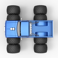 Vintage Monster Truck with double wheels 1:25 - Thumbnail 10