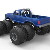 Vintage Monster Truck with double wheels 1:25 - Thumbnail 11