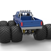 Vintage Monster Truck with double wheels 1:25 - Thumbnail 13