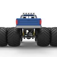 Vintage Monster Truck with double wheels 1:25 - Thumbnail 15