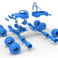 Vintage Monster Truck with double wheels 1:25 - Thumbnail 21