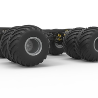 Chassis of vintage monster truck with double wheels 1:25 - Thumbnail 2