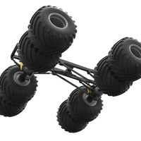 Chassis of vintage monster truck with double wheels 1:25 - Thumbnail 3