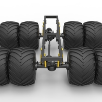 Chassis of vintage monster truck with double wheels 1:25 - Thumbnail 7