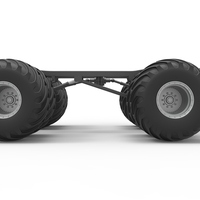 Chassis of vintage monster truck with double wheels 1:25 - Thumbnail 8