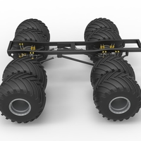 Chassis of vintage monster truck with double wheels 1:25 - Thumbnail 9