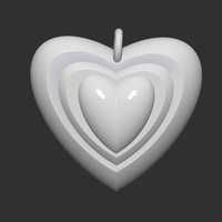 Small Sapphire Heart 3D Printing 52835