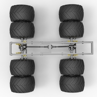 Chassis of vintage monster truck with double wheels 1:25 - Thumbnail 10