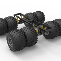 Chassis of vintage monster truck with double wheels 1:25 - Thumbnail 11