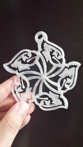 Redbird Snowflake Ornament 3D Print 52836