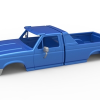 Small Shell of vintage Monster Truck V4 Scale 1:25 3D Printing 528382