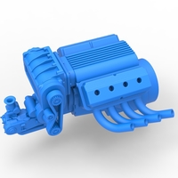 Engine V8 for vintage dragster V2 Scale 1:25 - Thumbnail 2