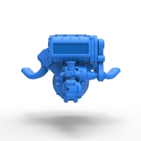 Engine V8 for vintage dragster V2 Scale 1:25 - Thumbnail 5