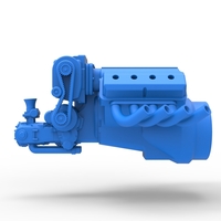 Engine V8 for vintage dragster V2 Scale 1:25 - Thumbnail 8